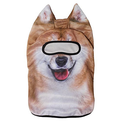WTACTFUL 3D Animal Ears Balaclava, Breathable Face Mask for Halloween - color: Shiba Inu Meb-04
