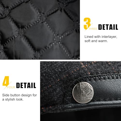 Sumolux Mens Newsboy Hat Flat Cap Gatsby Lvy Irish Hats Driving Cabbie - color: B Dark Grey Plaid