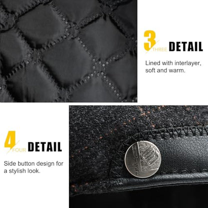 Sumolux Mens Newsboy Hat Flat Cap Gatsby Lvy Irish Hats Driving Cabbie - color: B Dark Grey Plaid