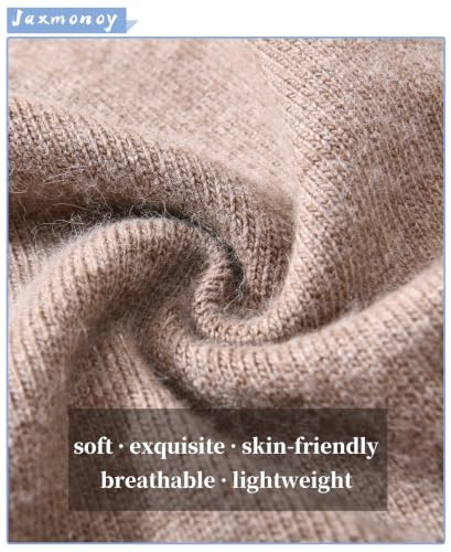 jaxmonoy Slouchy Knit Beanies Winter Hats for Women Men Soft Warm Reversible Slouch Cuffed Skull Knitted Beanie Cap - color: Brown