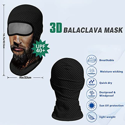 Obacle Balaclava Face Mask for Men Women Motorcycle Ski Hunting Cycling Fishing - color: Men With Beard Handsome