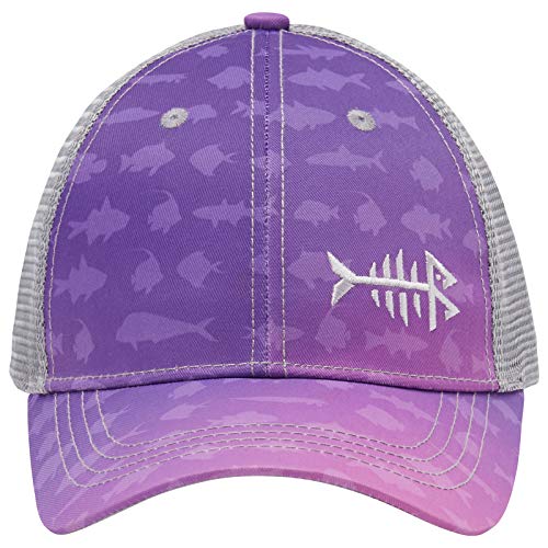 BASSDASH Altimate Fishing Hat Mesh Back for Men Women Adjustable Baseball Trucker Cap - color: Gradient Purple