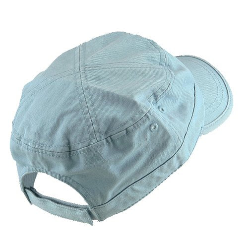 e4Hats.com Enzyme Regular Solid Army Caps - color: Light Blue
