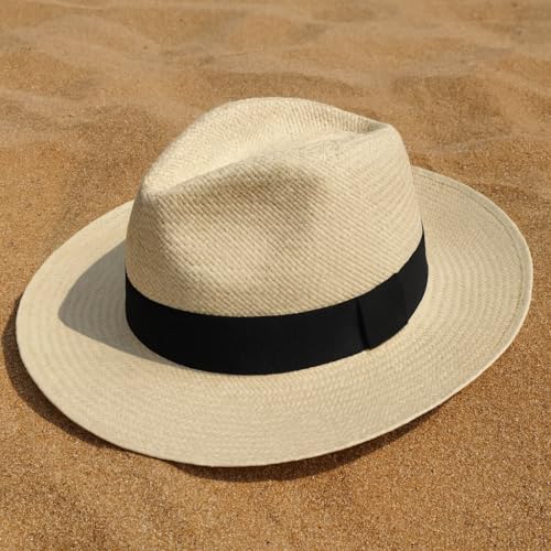 Gamboa Hatbands for Panama Hat Ribbon Hatband Cowboy Hats - color: Black, size: Medium