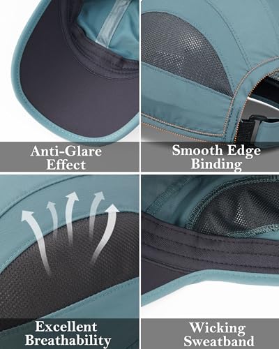 GADIEMKENSD Outdoor Running Hat Breathable Mesh 2PACK - color: Sky Blue+sky Blue, size: 6 7/8-7 1/4