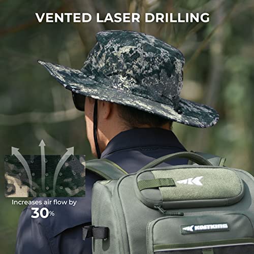 KastKing Sol Armis UPF 50 Boonie Hat for Sun Protection,Men Women - color: Boulder Camo Origins