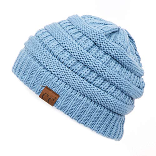 C.C Exclusives Cable Knit Beanie - Thick, Soft & Warm Chunky Beanie Hats - color: Denim