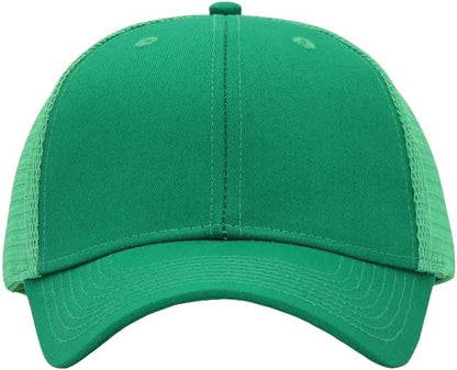 Mens Mesh Snapback Trucker Hat Baseball Cap, Fits OSFM&XXL Head - color: Green, size: X-Large-XX-Large