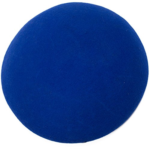 Cute Wool Felt Pillbox Hat Millinery Round Fascinator Base Craft Supply A048 - color: Royal Blue
