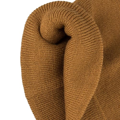 Levi's Mens All-Season Hero Beanie Soft Knit Cuffed Winter Hat, Warm & Comfortable Everyday Style - color: Tan Red Tab