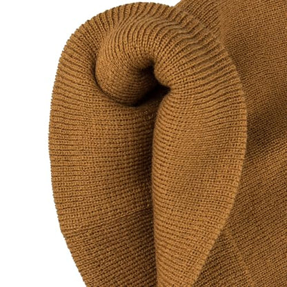Levi's Mens All-Season Hero Beanie Soft Knit Cuffed Winter Hat, Warm & Comfortable Everyday Style - color: Tan Red Tab