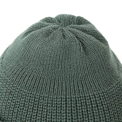 UNDERCONTROL Winter Trawler Fisherman Beanie Men Women Unisex Stylish Plain Docker Skull Hat Roll up Watch Cap Color Pack - color: Green
