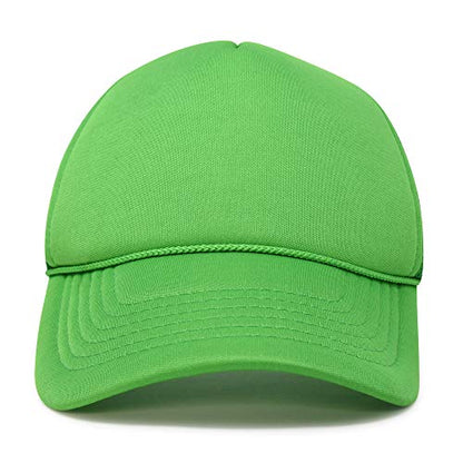 DALIX Solid Blank Trucker Hats Caps 2 Pack - color: Kelly Green