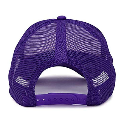 MR.R Sublimation Blanks Polyester Mesh Cap Mesh Hat Two Tone Trucker Summer Mesh Cap with Adjustable Snapback,2pcs per Pack - color: Purple