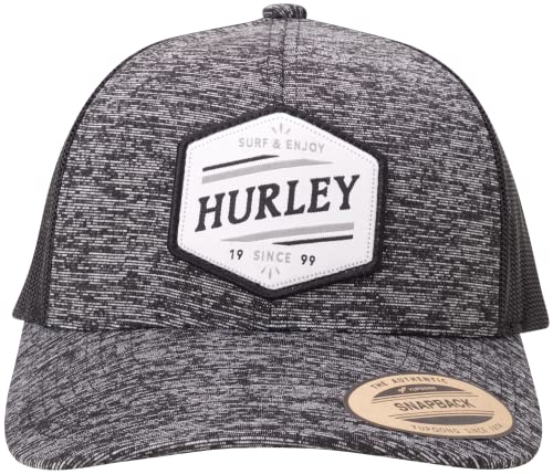 Hurley Mens Hat Beach Break Trucker Water Resistant Baseball Cap - color: Black/White