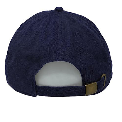 Glory Max 100% Cotton Baseball Cap Classic Plain Low Profile Golf Dad Hat Buckle Adjustable - color: Navy