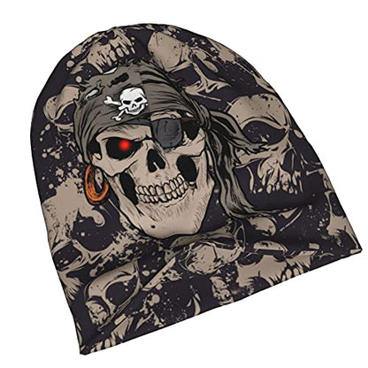 Gamepad Print Slouchy Beanie Skull Caps Chemo Hats Baggy Headwear for Men Women Jogging Cycling - color: Skull