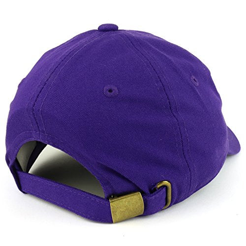 Trendy Apparel Shop Plain Unstructured Relaxed Style Dad Hat - color: Purple