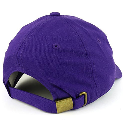 Trendy Apparel Shop Plain Unstructured Relaxed Style Dad Hat - color: Purple