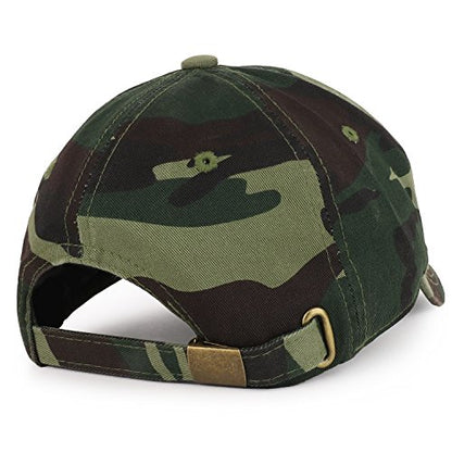 Trendy Apparel Shop Mom and Dad Soft Cotton Couple 2 Pc Cap Set - color: Camo Black