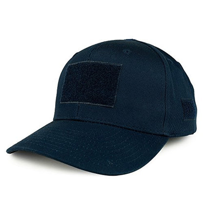 Armycrew Military Tactical Patch Structured Operator Baseball Cap - color: Navy