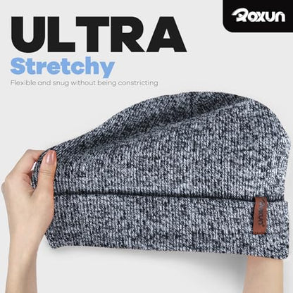 ROXUN Beanie for Men/Women Winter Hat Soft Warm Unisex Skull Stocking Cap - color: Heather Gray