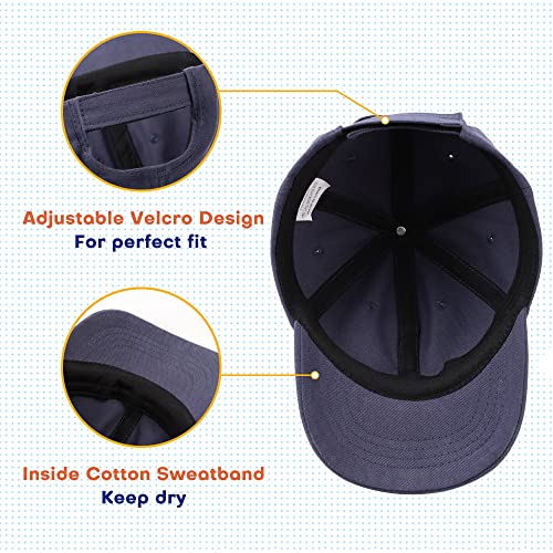 Peecabe Plain Toddler Baseball Hat Unisex Cotton Kids Trucker Hat Adjustable Baby Boys Sun Caps Girls Baseball Cap 1-5Y - color: 2pcs-d, size: 6-24 Months
