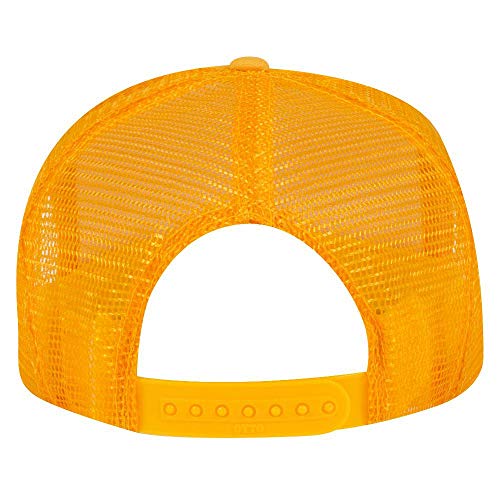 OTTO Polyester Foam Front Youth 5 Panel High Crown Trucker Hat - color: Gold