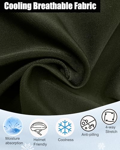 Cooling Skull Caps Helmet Liner Hard Hat Sweat Liner Motorcycle Cycling Cap - color: 3pcs (Black+dark Gray+army Green)