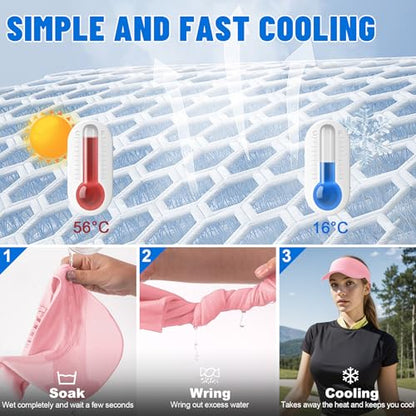 Sukeen Cooling Stretchy Sun Visor for Women Men UV Protection Cooling Hat - color: Macaron Pink