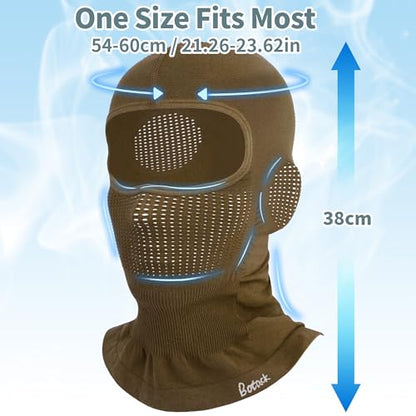 2 Pack Breathable Balaclava Ski Mask, Motorcy Helmet Liner Men Women - color: Grey+Khaki