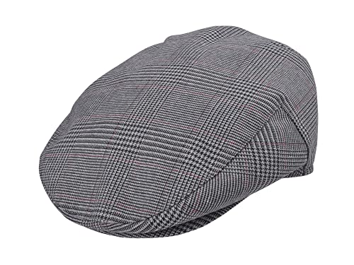 Bigalli Ivy Flat Cap, for Men, Lightweight Breathable Gatsby Style. - color: Grey (100% Tr), size: X-Large