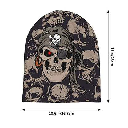Gamepad Print Slouchy Beanie Skull Caps Chemo Hats Baggy Headwear for Men Women Jogging Cycling - color: Skull