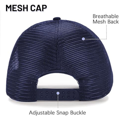 Ultrafun 10 Pack Trucker Hat Mesh Sublimation Blank Hats Adjustable Baseball Caps Hats for Men Women - color: Navy