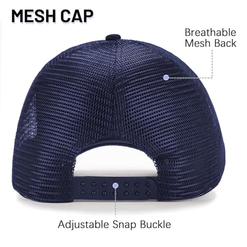 Ultrafun 10 Pack Trucker Hat Mesh Sublimation Blank Hats Adjustable Baseball Caps Hats for Men Women - color: Navy