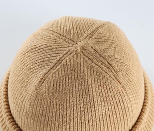 Connectyle Thick Cuffed Beanie for Men & Women Double Layer Knit Winter Hat Acrylic Watch Hat Warm Stocking Skull Cap - color: Khaki