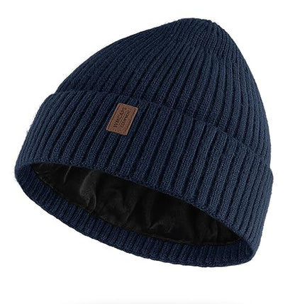 Wmcaps Winter Beanie for Men Women Fleece Lined Hat Warm Cuffed - color: Navy Blue