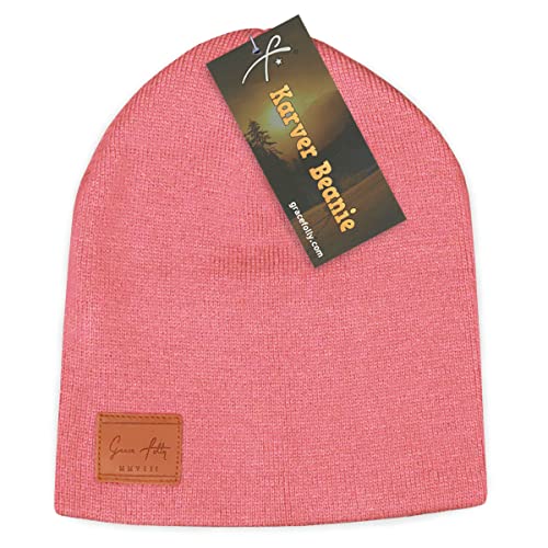 Grace Folly Knit Beanie Hat Cap for Men or Women - color: Pink