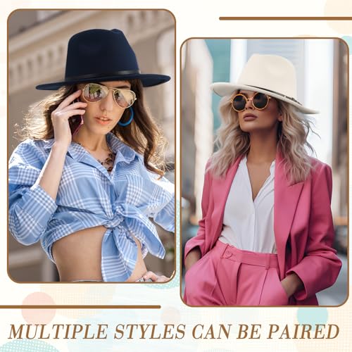 Hercicy 6 Pcs Fedora Hats for Women Men - color: Multicolor