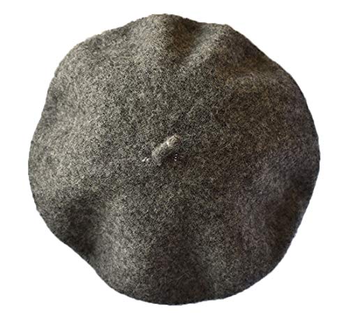 Kids Girls Boys Solid Color Classic French Style Beret Beanie Hat - color: Dark Grey