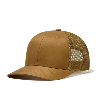 TOPTIE 6-Panel Baseball Cap, Adjustable Snapback Trucker Hat with Mesh - color: Biscuit