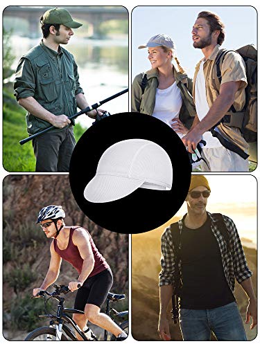 SATINIOR 4 Pieces Cycling Caps for Men Breathable - color: White, Grey, Black, Blue