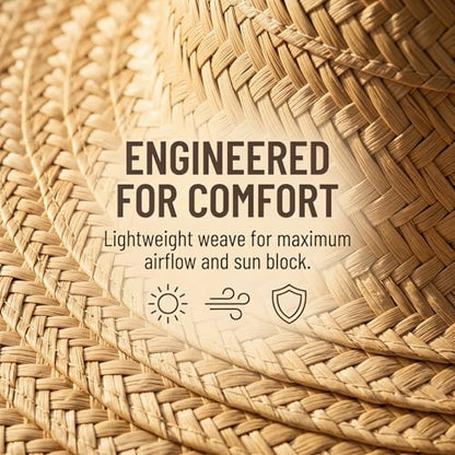 Hard Hat Sun Shade Straw Visor for Workers Large Brim Breathable Sun Protection Lightweight and Universal Fit Hard Hat Accessory for Outdoor Construction