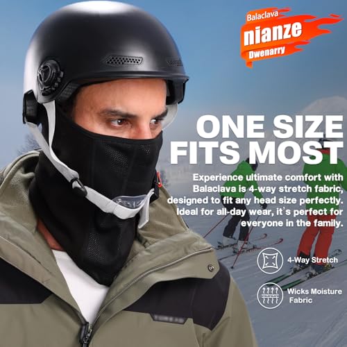 Winter Face Mask for Men Women,Balaclava Ski Mask for Cold Weather, Snowboarding Gear,Snowboard Mask - color: Half Balaclava