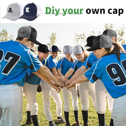 Suhine 24 Pcs Blank Trucker Hat Bulk,Unisex Baseball Cap - color: Dark Color2