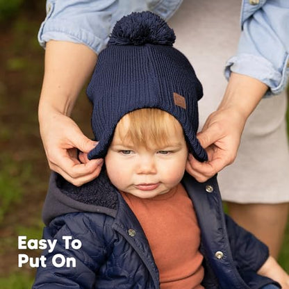 KeaBabies Baby Beanies, Winter Baby Hats for Boys, Girls (Navy, 6-36M) - color: Navy