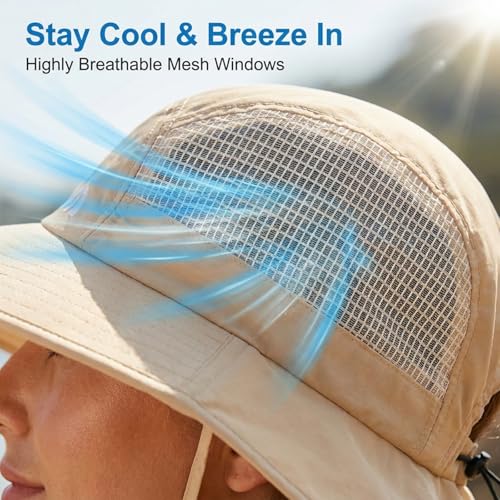 UV Sun Protection Hat Women Foldable Neck Flap Wide Brim Fishing Hat with Ponytail Hole for Women - color: Pink