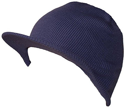TOP HEADWEAR Winter Cuffless Beanie Visor - color: Navy