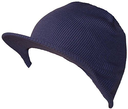 TOP HEADWEAR Winter Cuffless Beanie Visor - color: Navy
