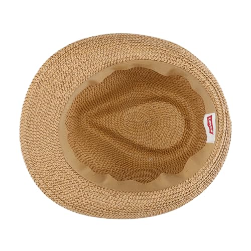 Levi's Men's Straw Fedora Hat - color: Tan, size: Large-X-Large